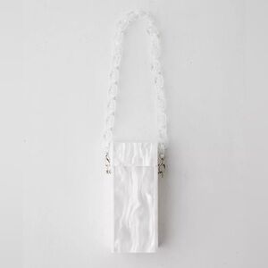 Urban Outfitters Smoke Shop Miley White Acrylic Stash Sling Mini Bag OS NWT